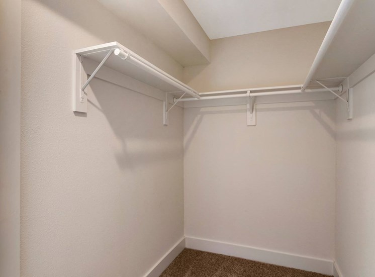 Walk in Closet with Built in Shelves